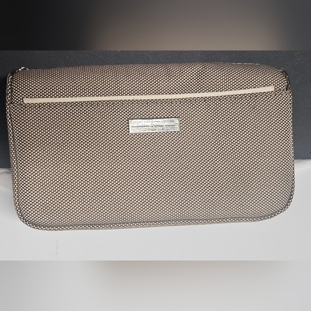 Salvatore Ferragamo Brown Clutch Bag